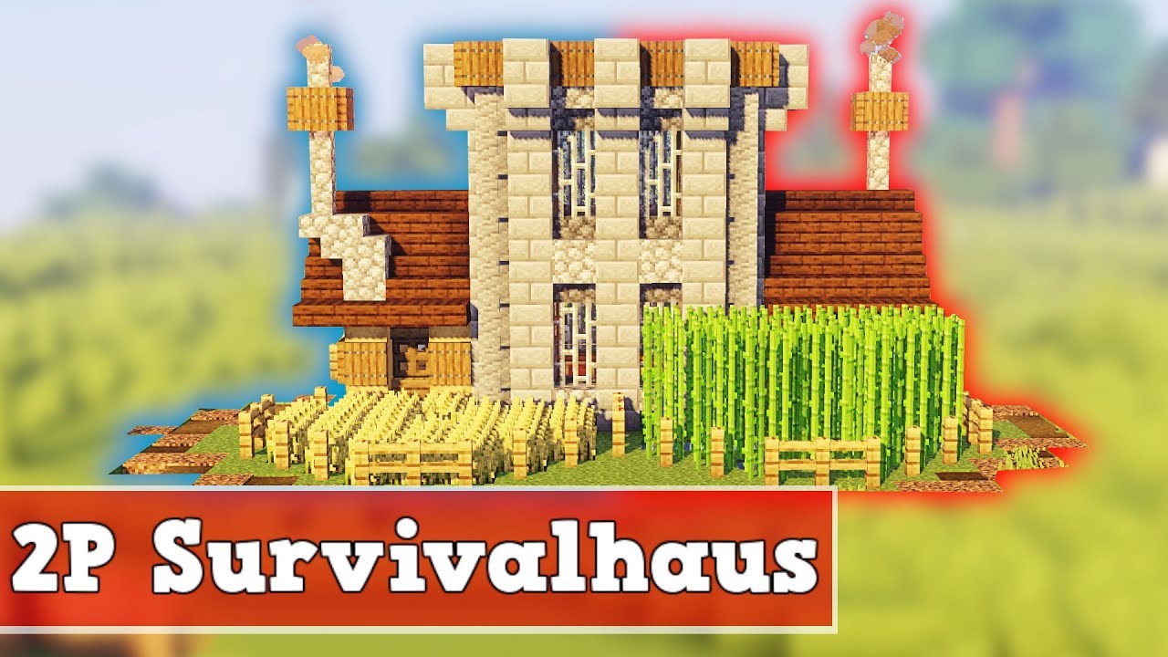 Wie baut man ein 2 Spieler Survival Haus in Minecraft 1.14 | Minecraft