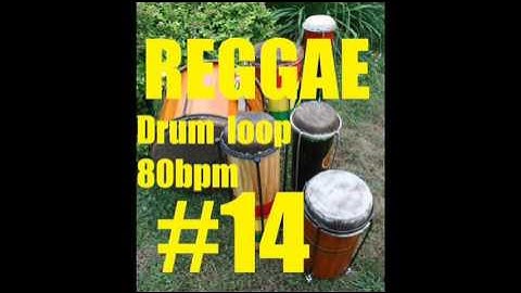 Reggae Drum Loop 80bpm#14 STRAIGHT Beat