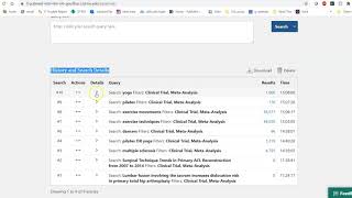 How to find and download search history in PubMed