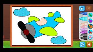Cute plane coloring for kids ▶Coloring Games For Kids To Play ▶ Kids Arts And Crafts !amazing! screenshot 5