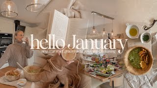 HELLO JANUARY | new year reset, cleaning, grocery haul, food prep & house updates