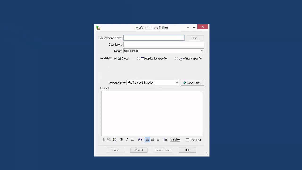 Dragon NaturallySpeaking 13   Custom Commands