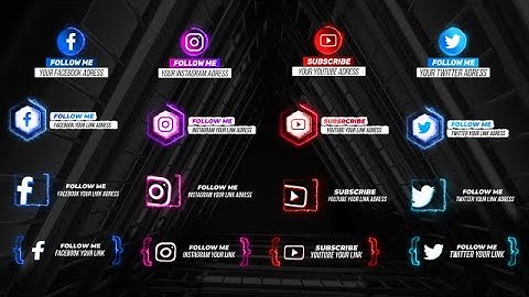 Neon Social Media Lower Thirds Premiere Pro Templates