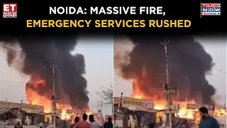 Noida Massive Fire At Plastic Factory Firefighters Battle Tocontainblaze  Breaking News