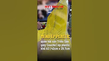 Tờ menu quán hải sản song ngữ Việt Trung, in menu giấy ép plastic khổ A3 - In Kỹ Thuật Số Since 2006