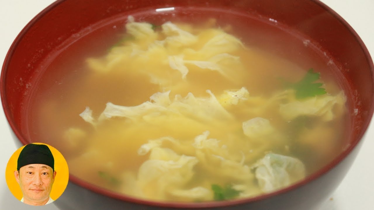 Caldo japonês de ovo Kakitama Jiru