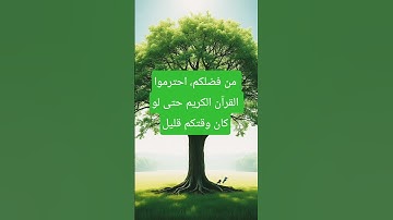 "من فضلكم، احترموا القرآن الكريم، حتى لو كان وقتكم قليل."