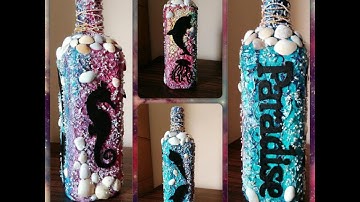 #‎TrashToTreasure‬ Mixed Media Altered bottle