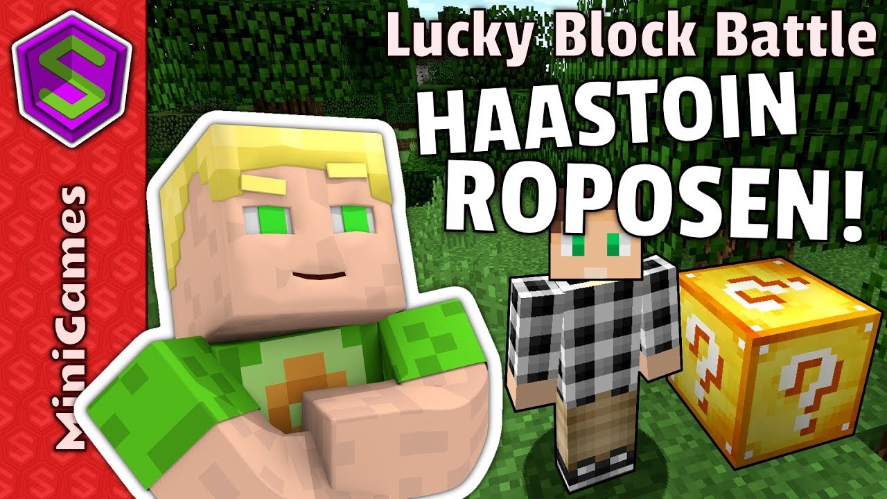 Täyttä tuuria! | Minecraft Minipelit Lucky Block Battle! w/ Roponen