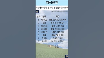 40대부터 꼭 챙겨야 할 영양제 TOP8 #비타민 #오메가3 #단백질
