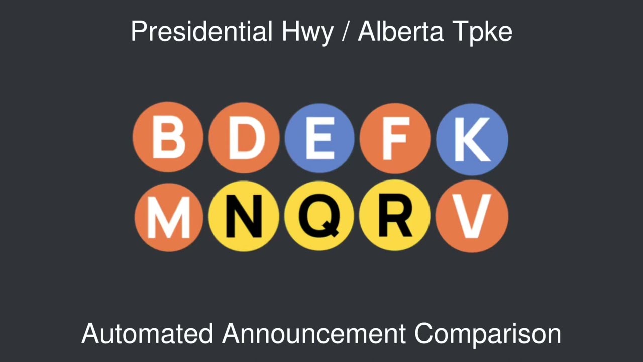 PTA Subway | Presidential Hwy Station Announcement Comparison