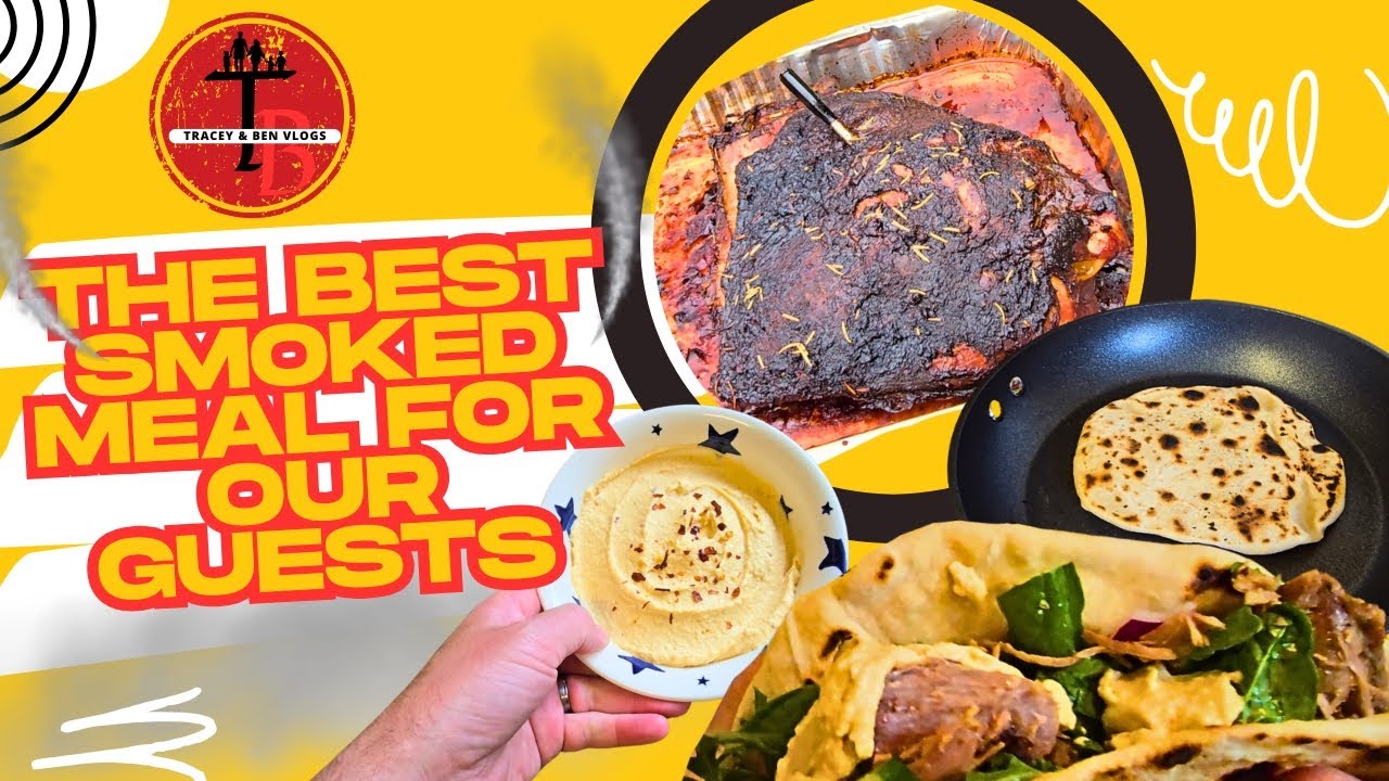 🍖🔥 “6-Hour Smoked Lamb Feast, Homemade Hummus & Guests! | Garden Glow & Plate Change”