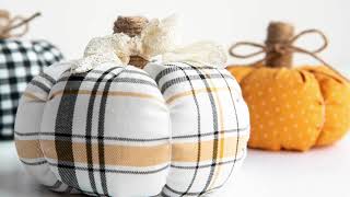 Easy DIY Fabric Pumpkins - How to Make Fabric Stuffed Pumpkins