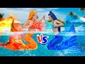 Desafío de Frío vs Caliente / Sirena Ardiente vs Sirena Helada