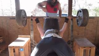 Reverse Grips 405 for triples & Wade's 300 Bench PR