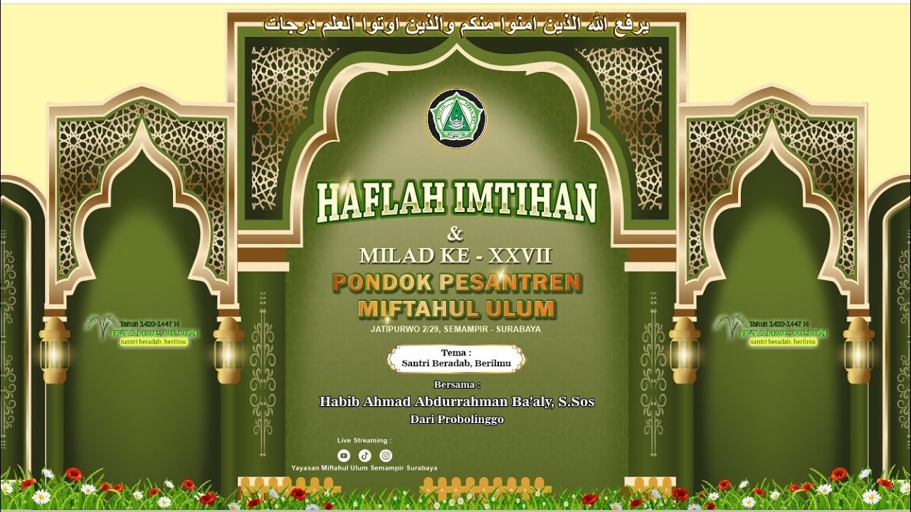 Wisuda Tingkat RA Miftahul Ulum l Haflah Imtihan Ke-27 | Yayasan Miftahul Ulum Semampir Surabaya