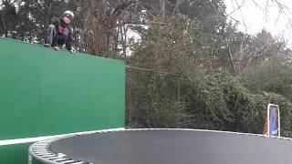 8 year old Lawson double flip on tramoline