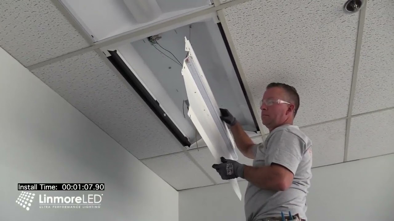 Ace LED Troffer Retrofit Kit (TRK) - Installation Video - Linmore LED