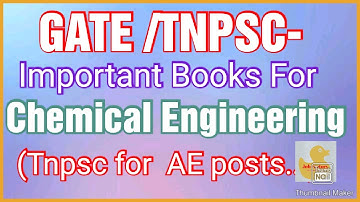Best books for chemical engineering/Gate/tnpsc