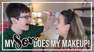 MY SON DOES MY MAKEUP!