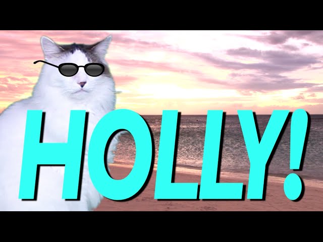HAPPY BIRTHDAY HOLLY! - EPIC CAT Happy Birthday Song