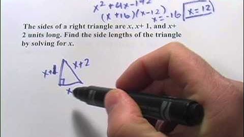Word Problems with Quadratics and the Pythagorean Theorem