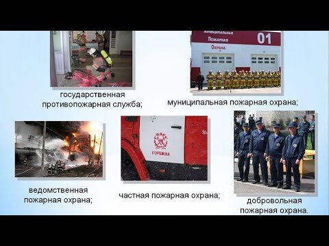 Виды и основные задачи пожарной охраны в Российской Федерации