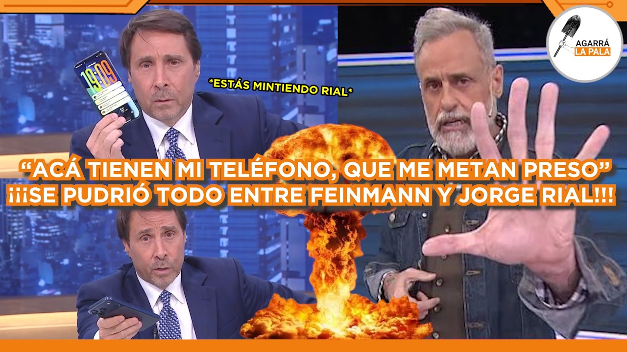 SE PUDRIÓ TODO ENTRE FEINMANN Y JORGE RIAL, VUELAN SILLAZOS EN TELEVISIÓN EN VIVO: "MÉTANME PRESO"