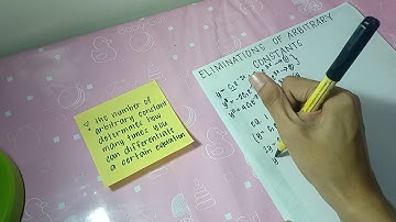 Differential Equations: Elimination of Arbitrary Constants (Example #1)