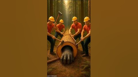 rescue Gorilla from giant log 😱🦍 #animals #rescue