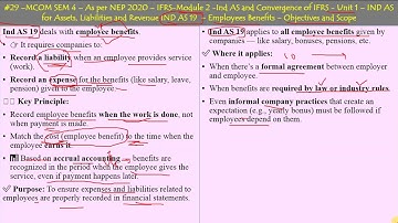 #29-McomSem4- AsNEP2020-IFRS -INDAS19- Employee Benefits - Basic Introduction