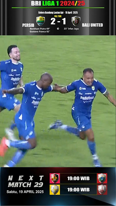Hasil Persib vs Bali united 2-1 BRI liga 1 pekan 29 #persib #PersibDay #Liga1