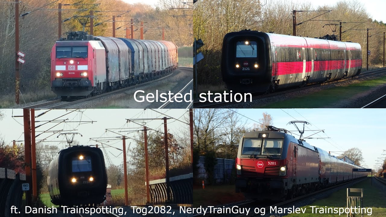 Gelsted station (ft. Danish Trainspotting, Tog2082, NerdyTrainGuy og Marslev Trainspotting)
