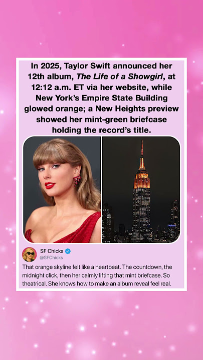 In 2025, Taylor Swift announced her 12th album, The Life of a Showgirl, at 12:12 a.m. ET via her