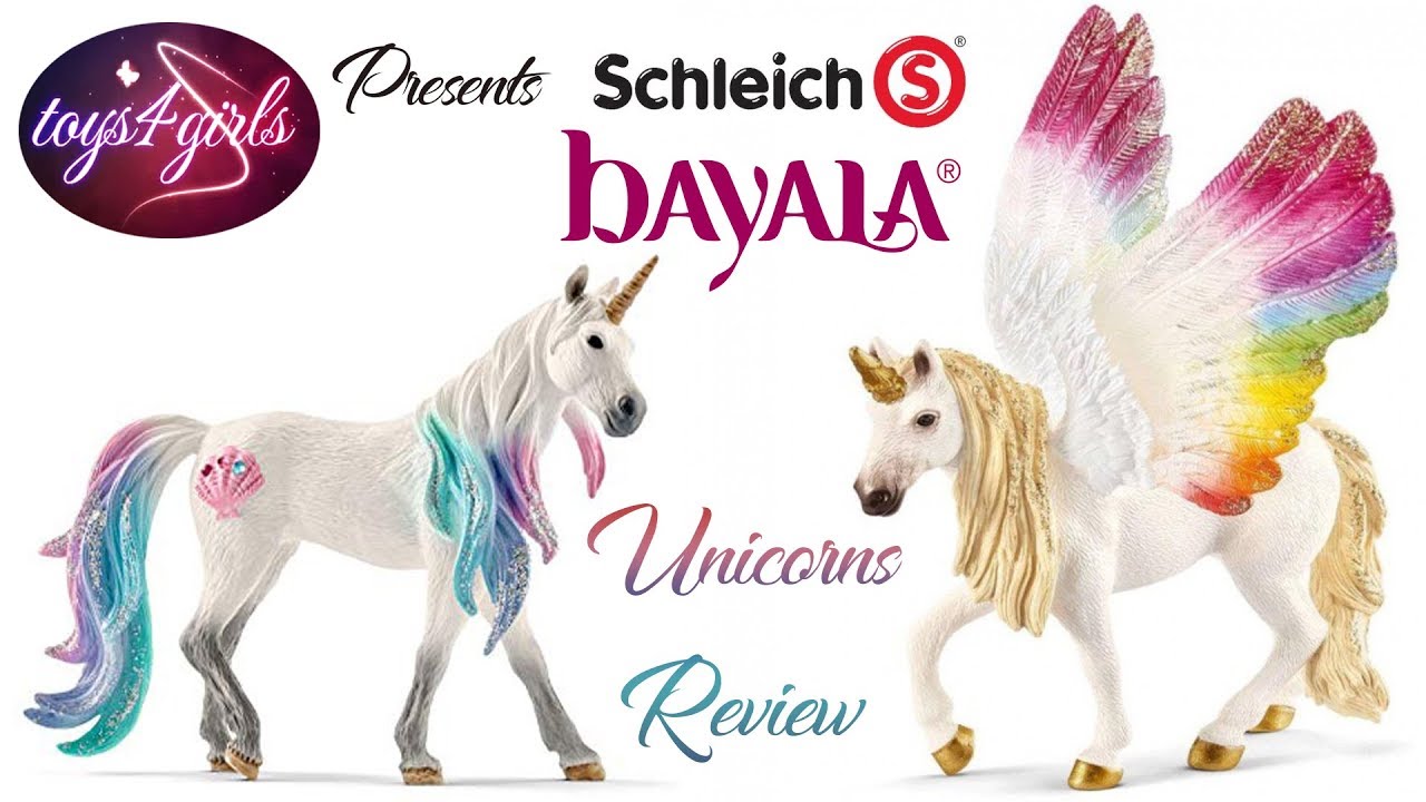 Schleich Bayala Unicorn and Pegasus figurine toys review video