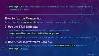 Details Resolving BadStatusLine Error in exchangelib by Using Proper Protocol News