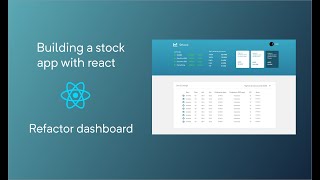 Refactoring the dashboard - building a full app with react