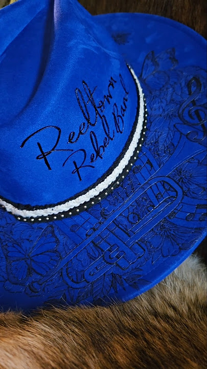 Reeltown band! 💙🤍💙#designer #hatburning #hatburningartist #reeltownrebels #Reeltown  #custommade