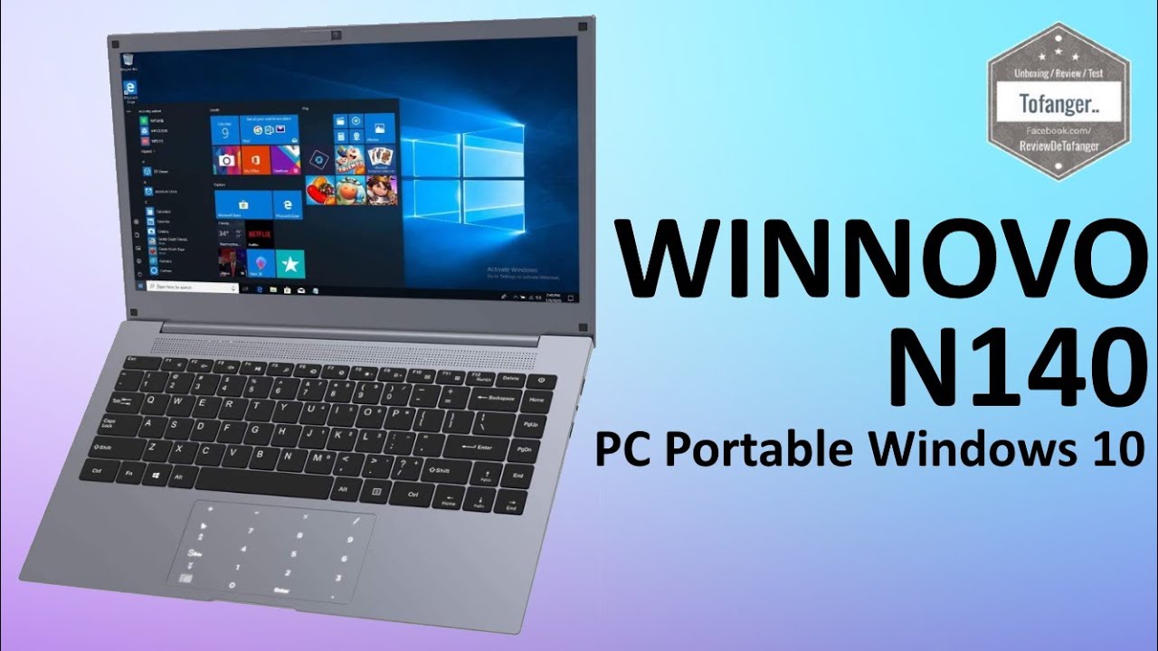 Winnovo N140 - Windows 10 - Intel Celeron - Laptop Notebook