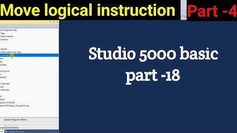 Studio 5000 Basic PLC Programming || Not Gate Block || Logical move instruction