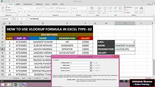 How to use vlookup formula in excel Condition - 02