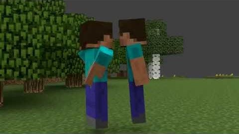 minecraft steve mets steve my first blender animation