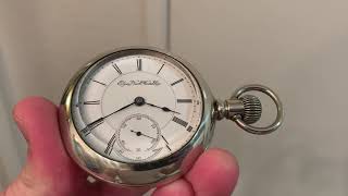 1890 Elgin 18 size, 15 jewel, BW Raymond, Grade 70, Adjusted, Railroad Grade