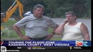 WSAZ: Manchin tours flood damage in Kanawha County