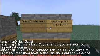 HOw to place your spawnpoint in SinglePlayer, Minecraft