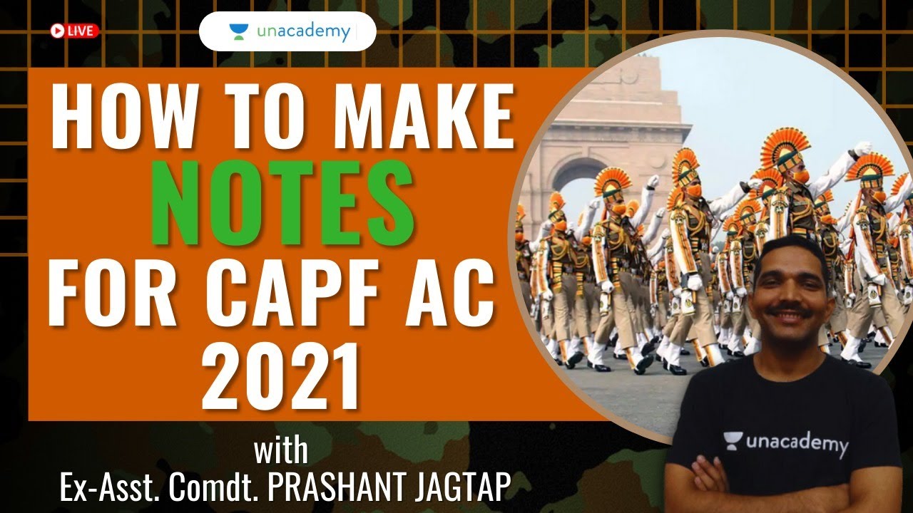 How To Make Notes for CAPF AC? | Study Plan CAPF AC 2021 | Ex-Asst Comd. Prashant Jagtap