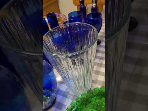 depression glass collection cobaltblue carnivalglass vintagestyle willowsagebraden