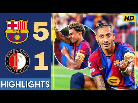 Barcelona vs Feyenoord 5-1 Highlights & All Goals | UEFA Champions League 2026/27