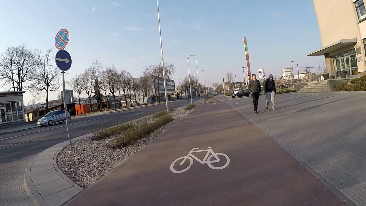 Cycle Vilnius - Bike path along Verkių st. / Dviračių takas Verkių g.