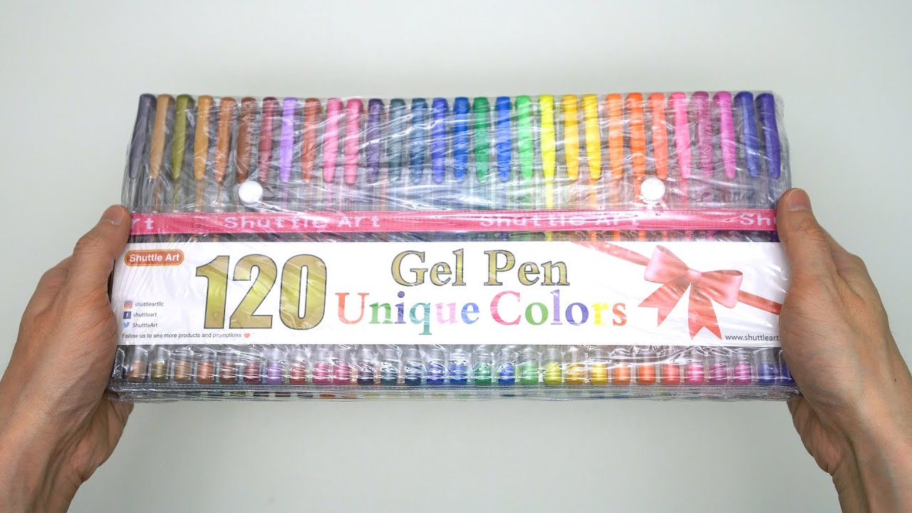 Shuttle Art 120 Unique Colors Gel Pens Unboxing